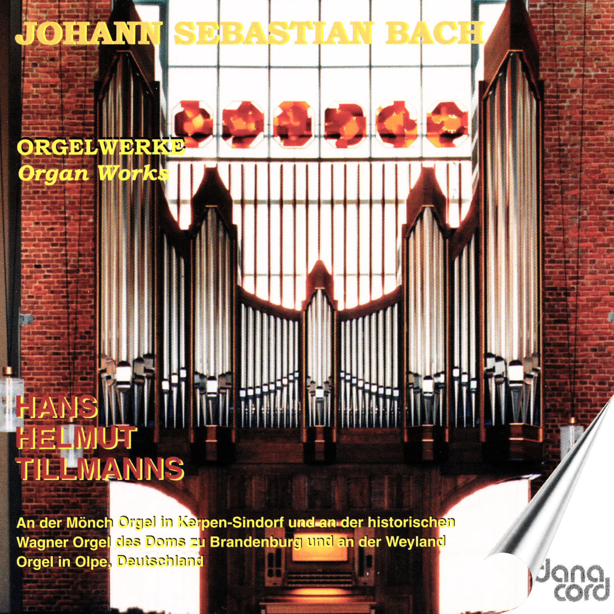 Hans Helmut Tillmanns plays organ works by Johann Sebastian Bach, vol. 13